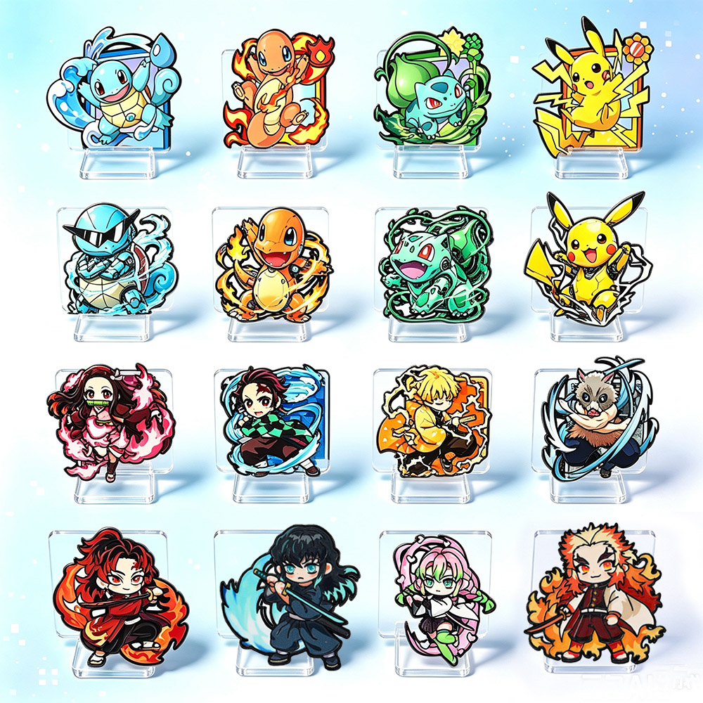 Jewelry Making Hobby - 8Pcs Anime Pokemon & Demon Slayer