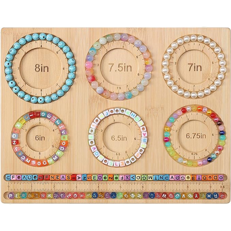 Jewelry Making Using Beads - Bamboo Beading Board Imperial Measurements Marked