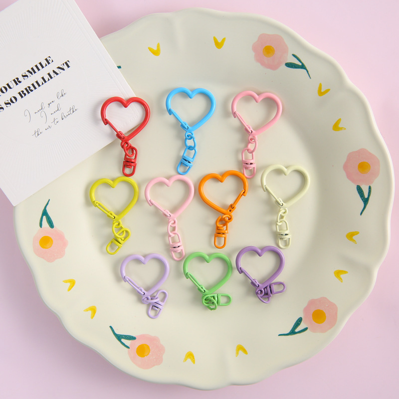 Jewelry Making Jump Rings - 10Pcs Colorful Zinc Alloy Heart Lobster