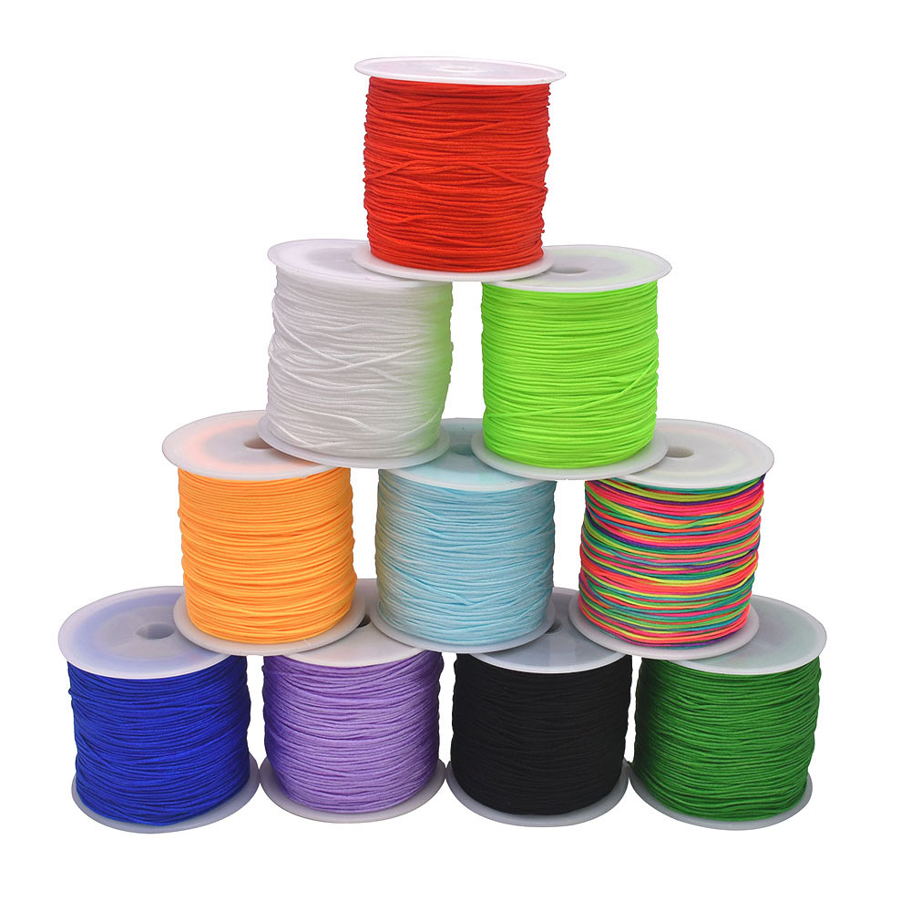 Jewelry Making Using Beads - 100Yards Craft Nylon Satin Cord Rattail