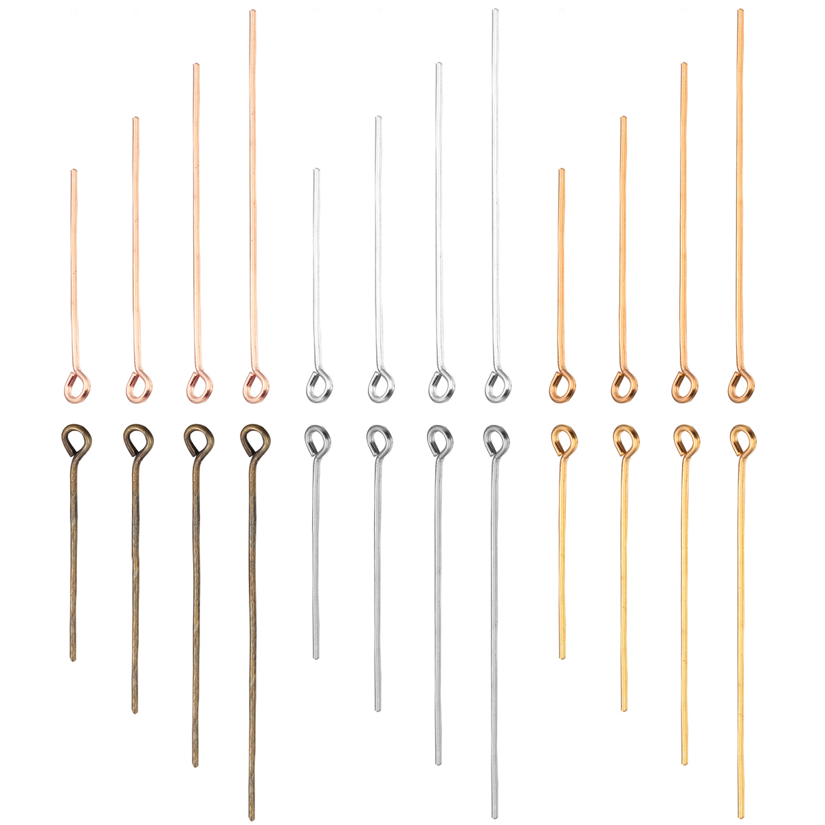 Jewelry Making Rivets - 200pcs/Lot 20/26/30/35/40/45/50mm Rose Gold Eye Head