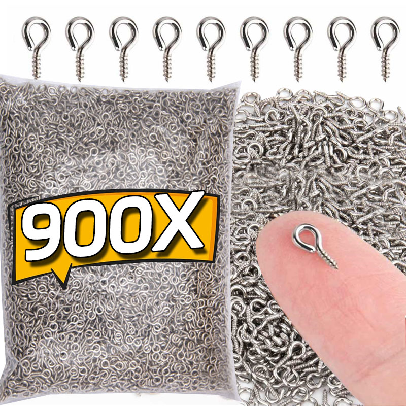 Jewelry Making Rivets - 8/10mm Mini Screw Eye Pins Metal