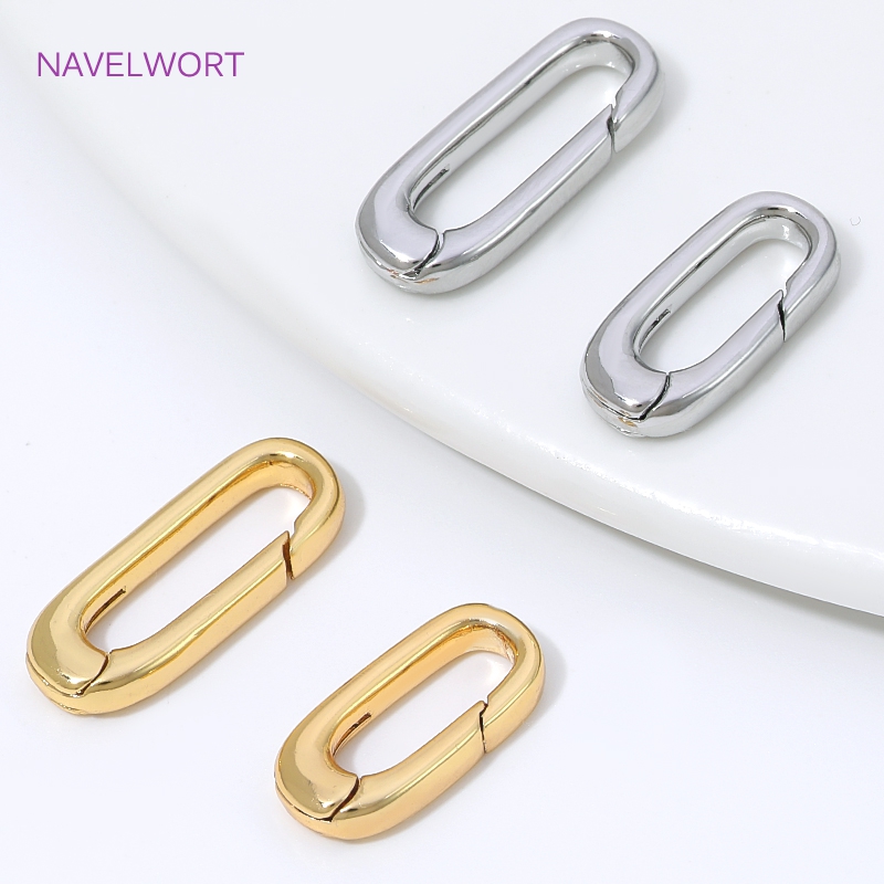 Jewelry Making Hobby - 1/2/4Pcs 18K Gold Plated Oval Spring
