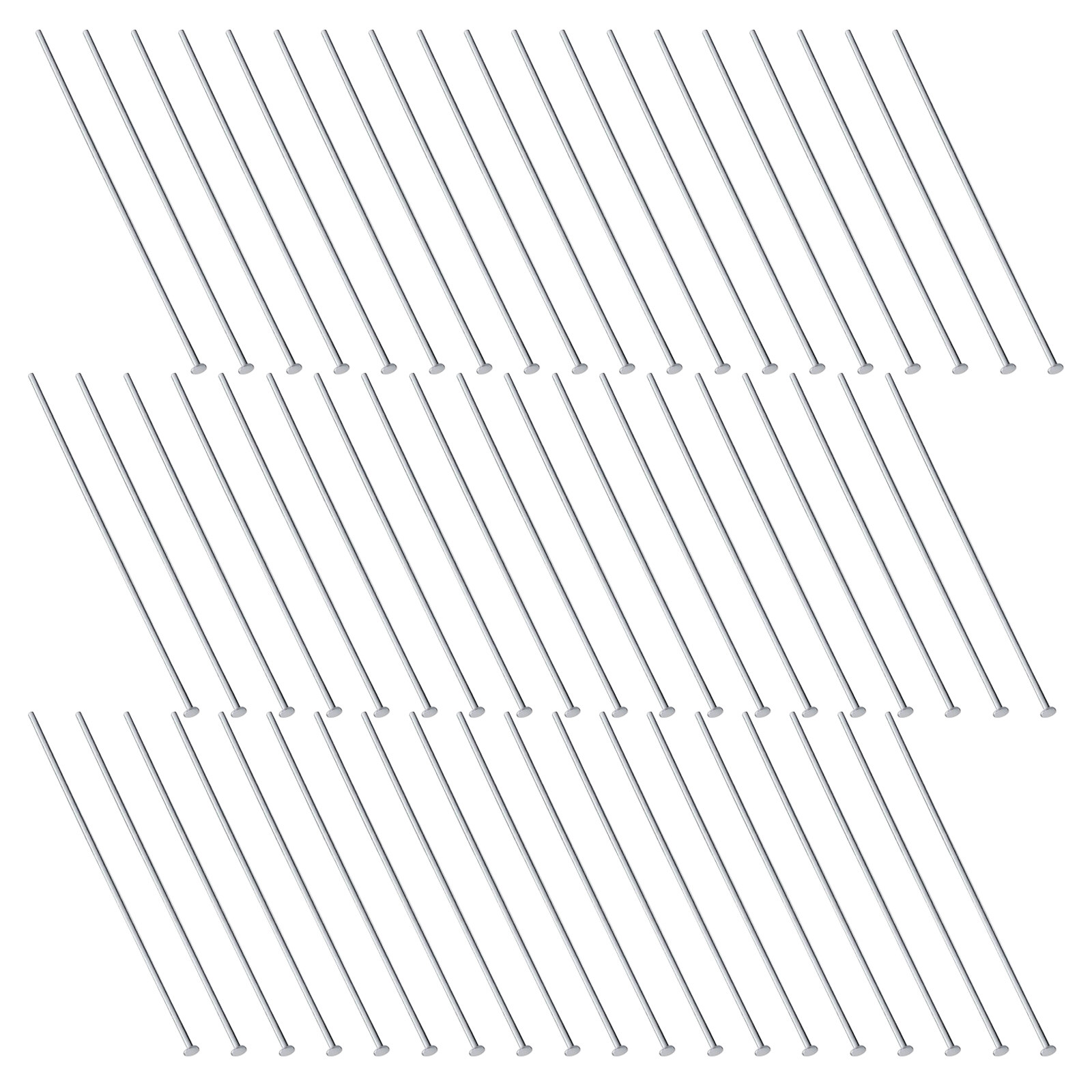 Jewelry Making Head Pins - 300Pcs Stainless Steel Flat Pins 0.7x50mm
