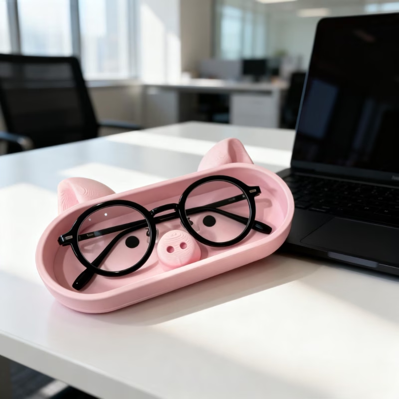 Jewelry Making Desk - Pink pig shaped storage tray suitable