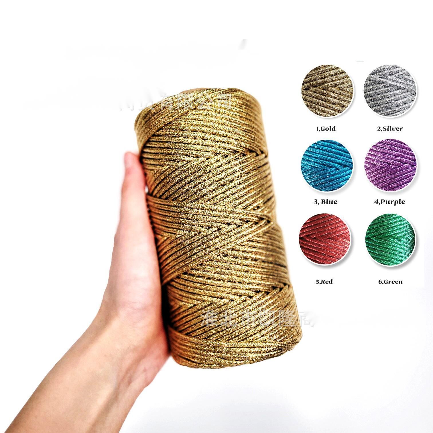 Jewelry Making Machine - Shiny Metallic Braided Cord 3mm x
