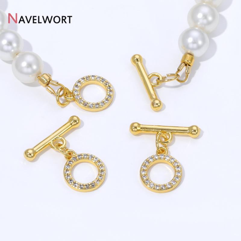 Jewelry Making Hobby - 18K Gold Plated Brass Inlaid Zircon