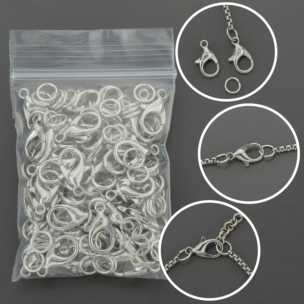 1/2/300pcs Lobster Clasps Open - đánh giá và giá Jewelry Making Jump Rings