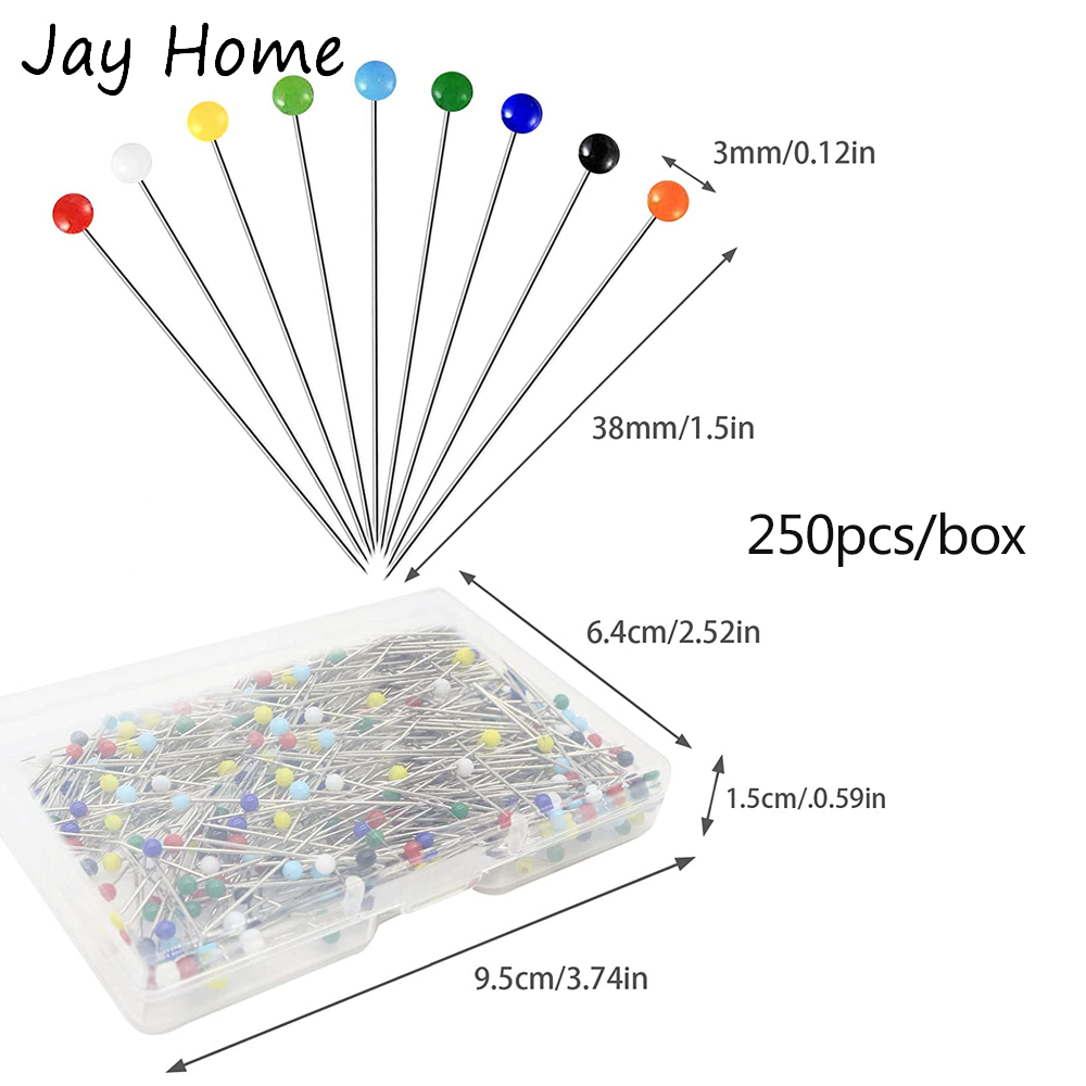 250PCS Sewing Pins Multicolor  - đánh giá và giá Jewelry Making Head Pins