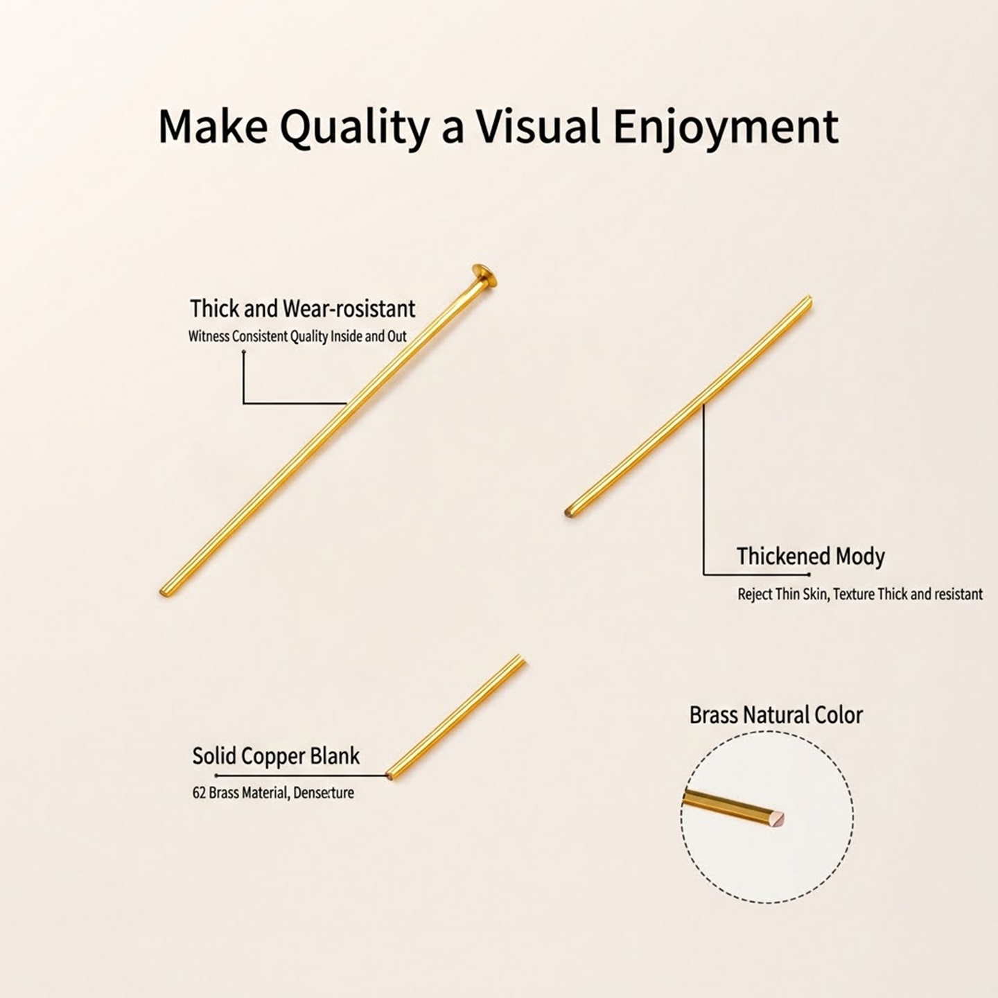 50Pcs 18K Gold Plated Flat Hea - đánh giá và giá Jewelry Making Head Pins