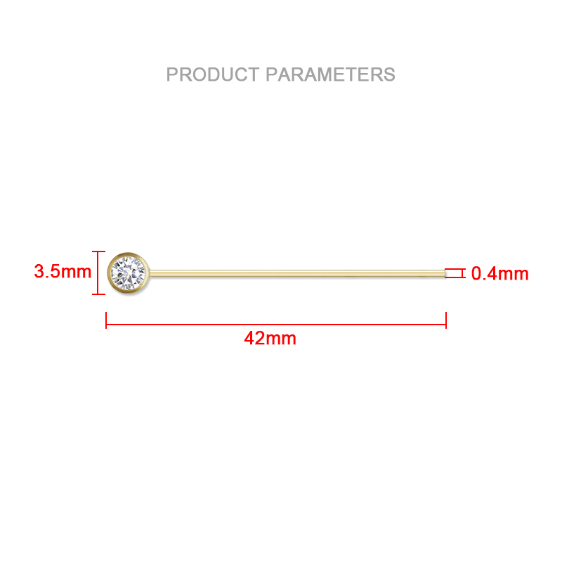 Vàng 14K Đầy Zircon Đầu Chân K - đánh giá và giá Jewelry Making Head Pins