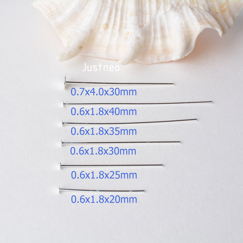 925 Sterling Silver Flat Head  - đánh giá và giá Jewelry Making Head Pins