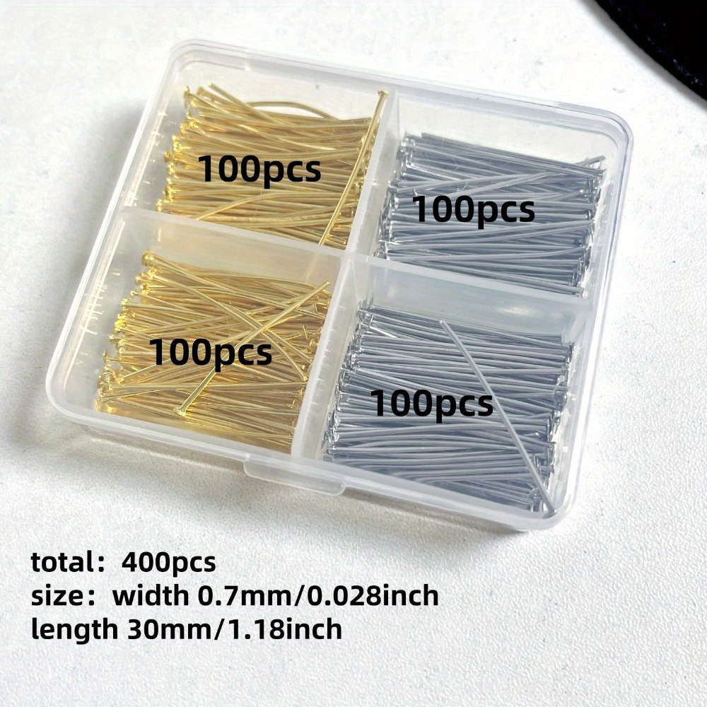 400pcs Mixed Iron Head Pins 30 - đánh giá và giá Jewelry Making Head Pins