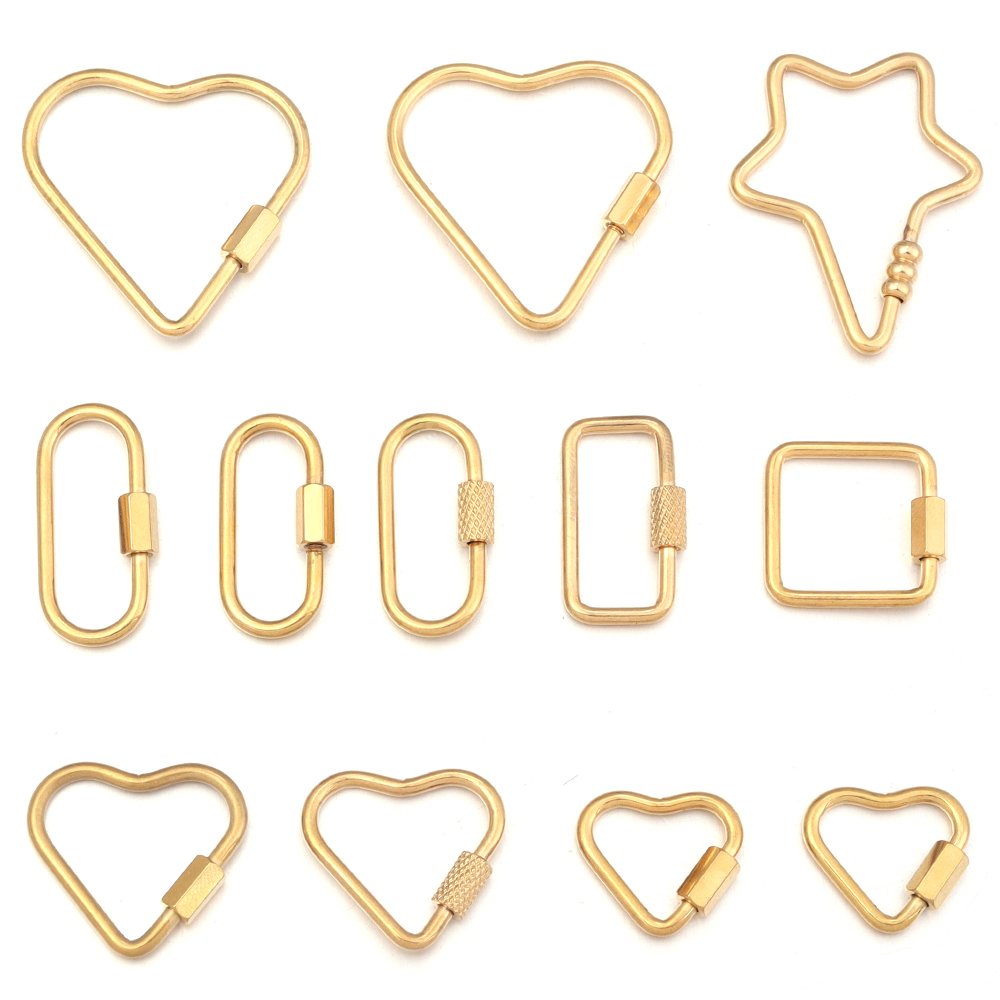 2pcs Gold Stainless Steel Hear - đánh giá và giá Jewelry Making Hobby
