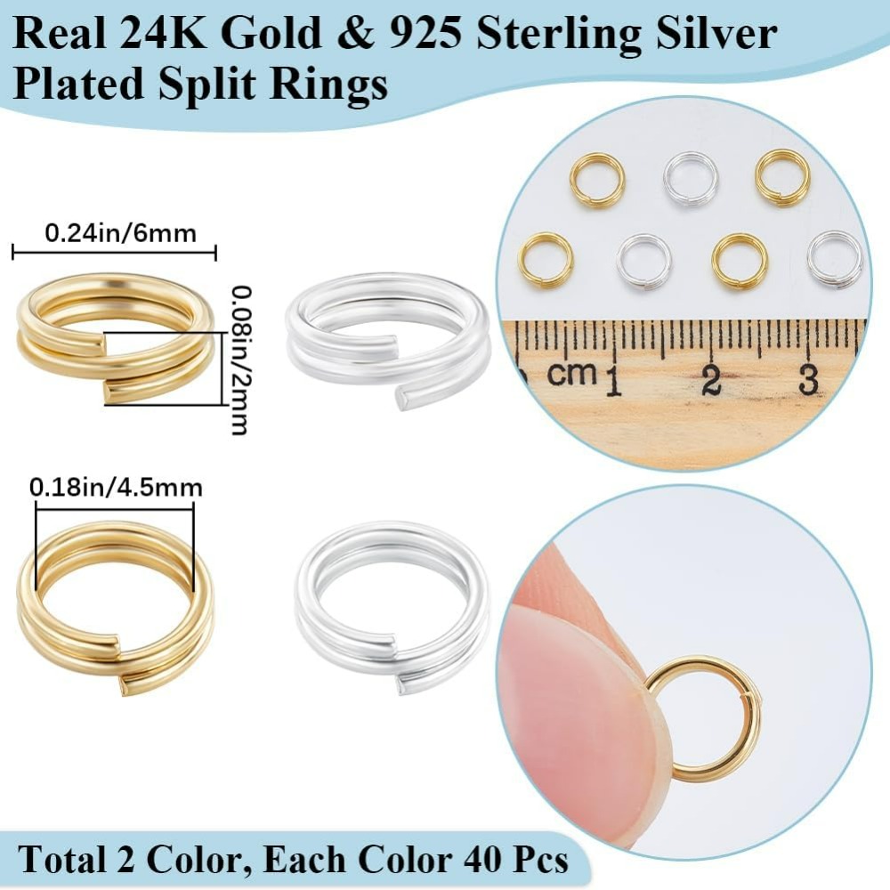 1 Box 80Pcs Split Jump Ring 24 - đánh giá và giá Jewelry Making Jump Rings