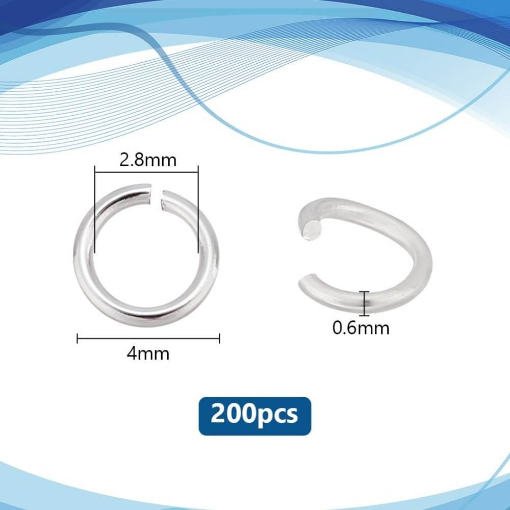 200pcs 925 Sterling Silver Pla - đánh giá và giá Jewelry Making Jump Rings