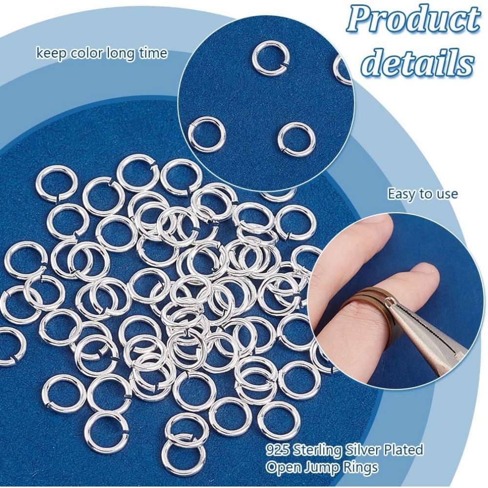200pcs 925 Sterling Silver Pla - đánh giá và giá Jewelry Making Jump Rings