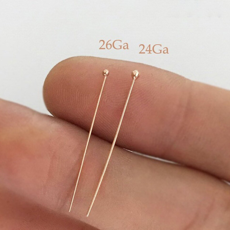 14K Rose Gold Filled Ball Head - đánh giá và giá Jewelry Making Head Pins
