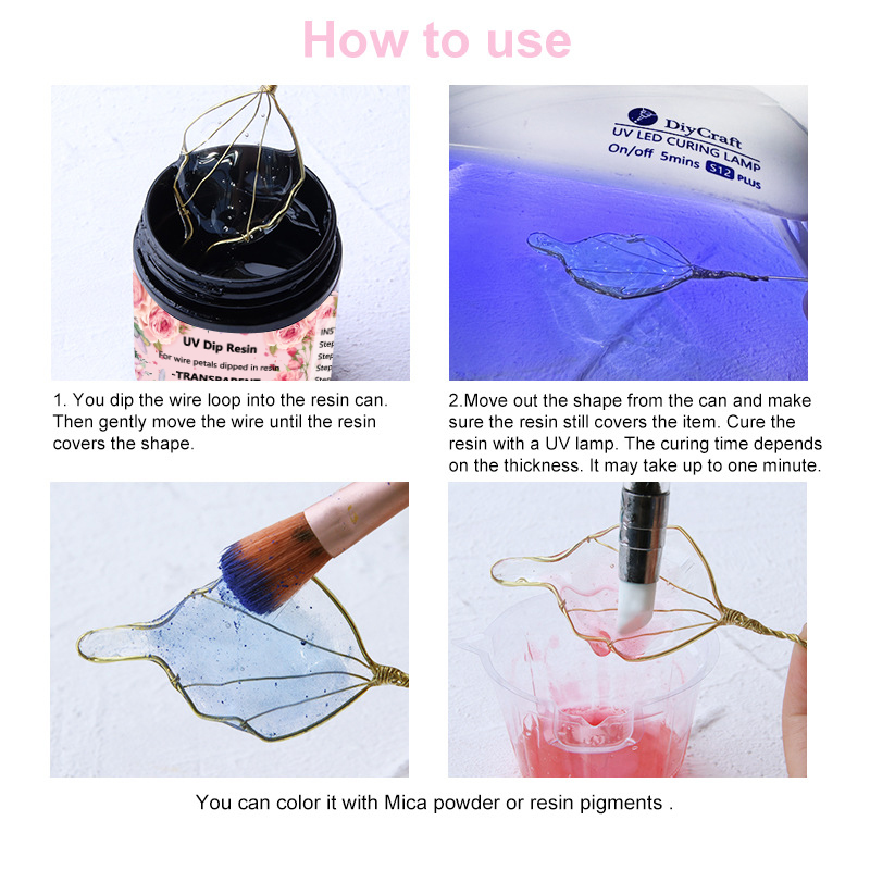 40/100/200g UV Dip Resin Glue  - đánh giá và giá Jewelry Making At Home